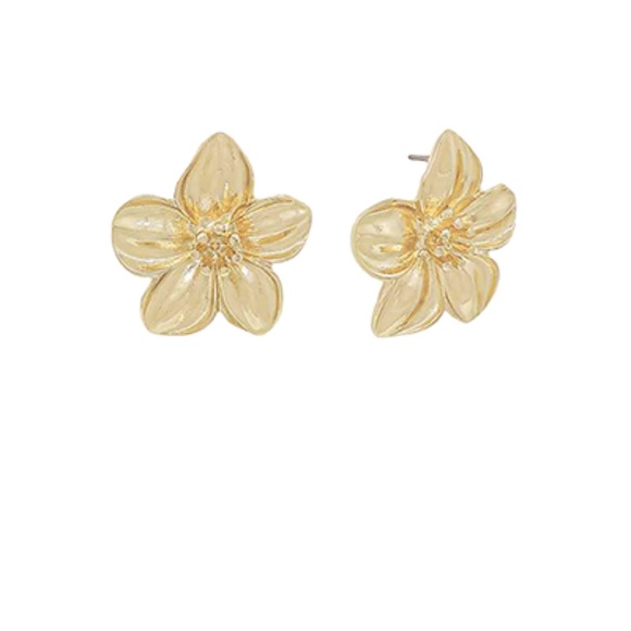 Chunky & Textured Flower Earrings - Picture 1 of 1